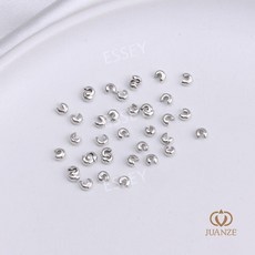 100개 스토퍼 스페이서 골동품 라운드 부자재 비즈 엔드 결과 짜기, 3 mm화이트 K 100장