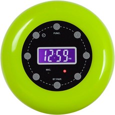 한노맥스 HX-159CR 샤워 시계 라디오 PLL FM 핸즈프리 기능이 있는 블루투스 LCD 디스플레이 방수(IPX4) 리튬 이온 충전식 배터리 내장 독특한 흡입 컵, Pink