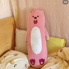 小海狸抱枕 露比抱枕 可愛玩偶抱枕 毛絨玩具 大號床上娃娃, 澱粉腸loppy,125厘米