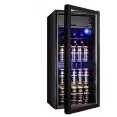 술냉장고 주류 가정용 음료수 쇼케이스 음료 탕비실, 118L 레트로(냉장+LED)
