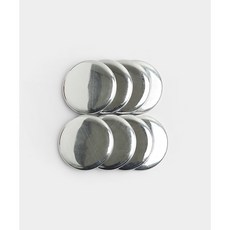 퀼트스타 4쌍)마카롱 동전지갑 틀_50mm, 실버, 1세트