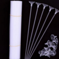 풍선 막대 투명 플라스틱 손잡이 풍선 스틱 지지대