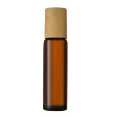 加厚滾珠瓶 10ml, 1個, 木紋蓋+茶色磨砂瓶+鋼珠