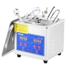 VEVOR 1.3L 전문가용 초음파 세척기 디지털 타이머 및 40kHz 작동 보석 시계 반지 동전 다이아몬드 안경 소형 부품 세척에 탁월한 성능 110V, 1.3리터, 청소기