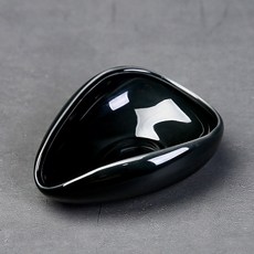 수제 세라믹 커피 원두 계량 트레이 다용도 차 그릇 (커피 바 가정용), Black