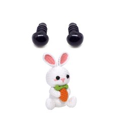 모루 인형눈 나사형 눈알 한쌍 검정 나사눈 15mm, 1개