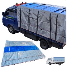 면목동화 뉴그린 1톤 방수 화물차호로 3.6x4.5M 천장적재 가볍고튼튼 방수갑바 호루 실버탑, 1개