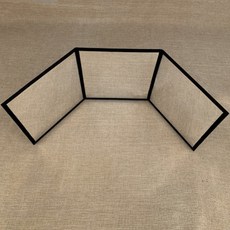 MAGIC 마술연습용품 3WAY MIRROR 휴대용 3단 접이식 거울 마술도구 카드매트, 1개