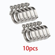 304 스테인레스 스틸 트라이 클램프 1.5 "2"(50.5 64 77.5 119mm) 클로버 페럴 피팅 수도관 퀵 릴리스 금속, 28)10pcs, 0.5 Inch - k25.4, 1개