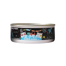 WANG 主子吃肉 98%無膠貓主食罐 80g【24罐組】, 1個, 深海鮪魚+深海鮭魚,超取限一箱