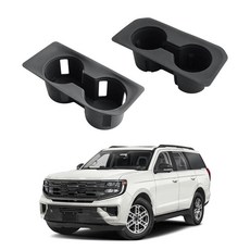 Cup Holder Coasters for 2024-2026 GMC Acadia - 2 Pcs Silicone Center Console + Behind Armrest Box, 2 Pcs For Expedition