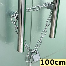 가자코리아 자전거 오토바이 대문 철문 고강도 열쇠 체인 자물쇠, 1개, 100cm