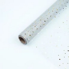 星月紗一整套批髮燙金包裝網紗包花材料黑紗白紗花藝花材批髮專用 F－, 星月紗48cm*4.5m天藍色