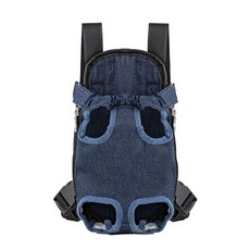 가방 앞으로메는 앞가방 반려동물 핑크 L 고양이 중형 L 강아지, V. 사각 가방 데님 블루