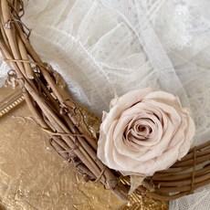 大地農園永生玫瑰 裸色奶茶色系 求婚花束 永生花批發 乾燥花色系, h-燕麥奶茶