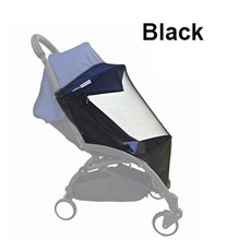 아기 유모차 발주머니 모기장 겸용 보호 메쉬 커버 범용 액세서리, Black, 1개