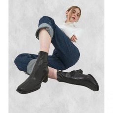 솔트앤초콜릿 스퀘어 토 베이직 스판 앵클부츠 412246018 (5.5cm) 217313