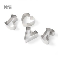 무스링 4종 과자만들기, 철/스텐, 4개, 실버