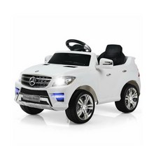 【淘氣寶貝】兒童電動車 正版賓士授權ML350 電動遙控童車 MP3/藍芽功能 現貨, 1個, 白色, 白色