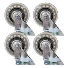 오키노피 무소음 우레탄 바퀴 125mm(5인치) 회전형 캐스터, 4개