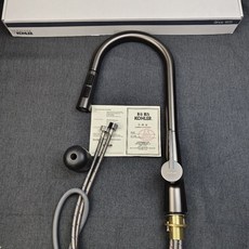 日本品牌東陶 廚房360度旋轉龍頭 通用冷熱台盆加高龍頭 抽拉伸縮水龍頭, 1個, 槍灰色