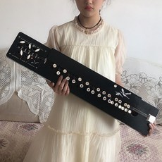 巨匠工廠復古鳳凰琴中山琴大正琴快樂琴民族樂器 中, 黑色套裝送包撥片備用弦, 1個