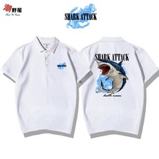 潮野屋 巨齒鯊 大白鯊 短T 歐美可愛潮流短袖上衣 WPD-828