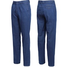 남자 작업복바지 여름용 청작업복 남성 스판바지 중년 남성의류 용접 작업복하의, 블루, 1개