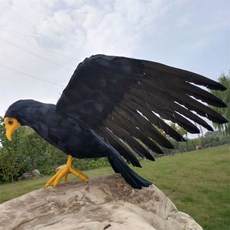 인조 독수리 정원 가짜 장식 잔디 인형 새 퇴치 야외, D.블랙골드머리부터꼬리까지30cm, 1개