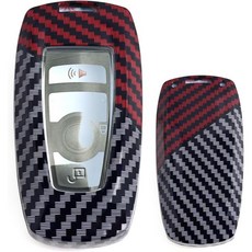 iJDMTOY 유광 블랙레드 믹스 컬러 탄소 섬유 마감 하드 플라스틱 키 포브 케이스 BMW Fx 섀시 1 2 3 4 5 6 7 시리즈 X1 X3 X4 키리스 스마트 키와 호환