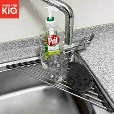 담아보리 싱크롤 코너 거치대 식기건조대 설거지 코너거치대 건조수세미, 코너형