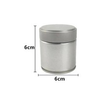 휴대용 미니 말차 가루 통 양철 차 밀폐 용기 향신료 보관함 주방용품, 1개, 6. Silver