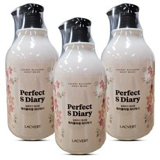 라끄베르 PERFECT S DIARY 체리블라썸 바디워시, 1L, 3개