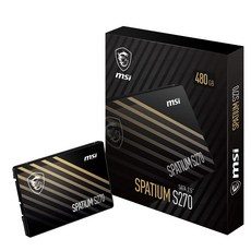 MSI 내장 SSD 2.5인치 SPATIUM S270 시리즈 480GB S78-440E350-P83 HD3974