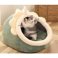 고양이 난로 하우스 애완동물 따뜻한 보온 애견 겨울집 리틀 다이노소어 중형 [7.5kg내], 토토로