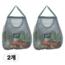 감성팩토리 특대형 야채 보관망, 2개, 그린 2개, 그린