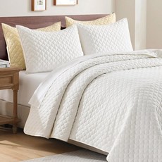 호리모트 홈 퀼트 세트 퀸 사이즈 네이비 블루 클래식 기하학적 다이아몬드 스티치 패턴 울트라 소프트 극세사 경량 침구 침대 커버렛 2개 베개 샴 1개 포함 시즌 내내 사용