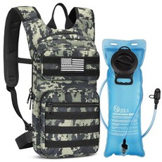 NOOLA 3L TPU 워터 블래더가 있는 하이드레이션 백팩 남성용 여성용 택티컬 몰리 하이킹 자전거 타기 달리기 및 등산용 팩 섀도우 스탠드