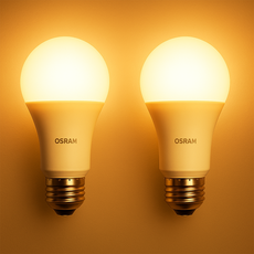 오스람 LED 전구 10.5W 따뜻하고 포근한 전구색 2개입 E26 소켓 벌브형 플리커프리 카페 추천, 2개