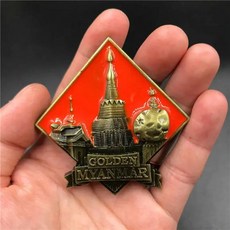 냉장고 자석 기념품 프리미엄 3D 스테레오 스티커 여행 명소 홈 주방 장식, R