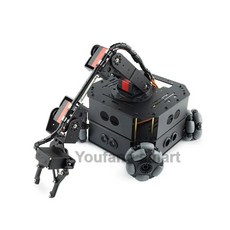 4WD 옴니 휠 로봇 자동차 암 섀시 Ps2 무선 핸들 프로그래밍 RC DIY 키트 장애물, A, Car with arm