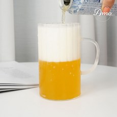 가벼운 맥주잔 홈카페 하이볼 유리잔 내열유리컵 500ml, 라인 머그컵 500ml, 1개