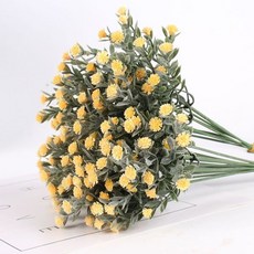 인공 꽃다발 수제 플라스틱 안개꽃 웨딩 소품 방 장식 액세서리, 01 빠른  Mainland, 06 yellow