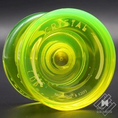 플라스틱 듀얼 기능 그라데이션 크리스탈 요요 k2 헤비 금속 있는 외부 도구 제너럴, 1개, 스탠다드 에디션 - 투명 옐로우