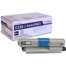 1개 묶음 검은색 44469801 호환 C330 토너 카트리지 OKI C33044469801 교체품 가능 모델 C310dn C530dn C531dn MC351dn MC352dn