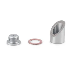 45 도 산소 센서 앵글 용접 플러그 및 마개 키트 스테인리스 스틸 M18 x 1.5mm HEX CAP O2 광대역, 2) With HEX PLUG, 01 With HEX PLUG