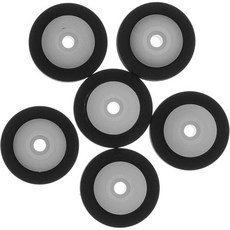 6개 플라스틱 고내구성 압력 풀리 테이프 스테레오 플레이어용 핀치 롤러 라디오 녹음기 교체 부품 내마모성 고강도 설계 두께, 6개 플라스틱 고내구성 압력 풀리 테이프 스테레오 플레