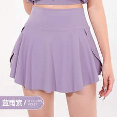 運動短裙 防走光運動短裙女夏季2023新款高腰跑步速幹健身瑜伽百褶半身裙褲
