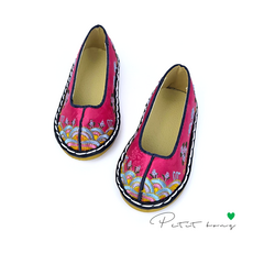 여아 담채자수 꽃분홍 꽃신(130~220mm) / 유아 꼬까신 한복소품