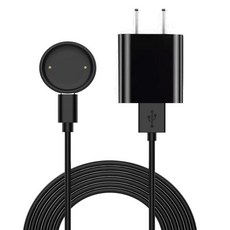 Vebaisa 충전케이블 Amazfit Bip 6/Active 2용 마그네틱 충전기Amazfit 및 액티브 벽 어댑터 USB 케이블 교체 충전 코드Active 2 Square용, Cable+Wall Adapter